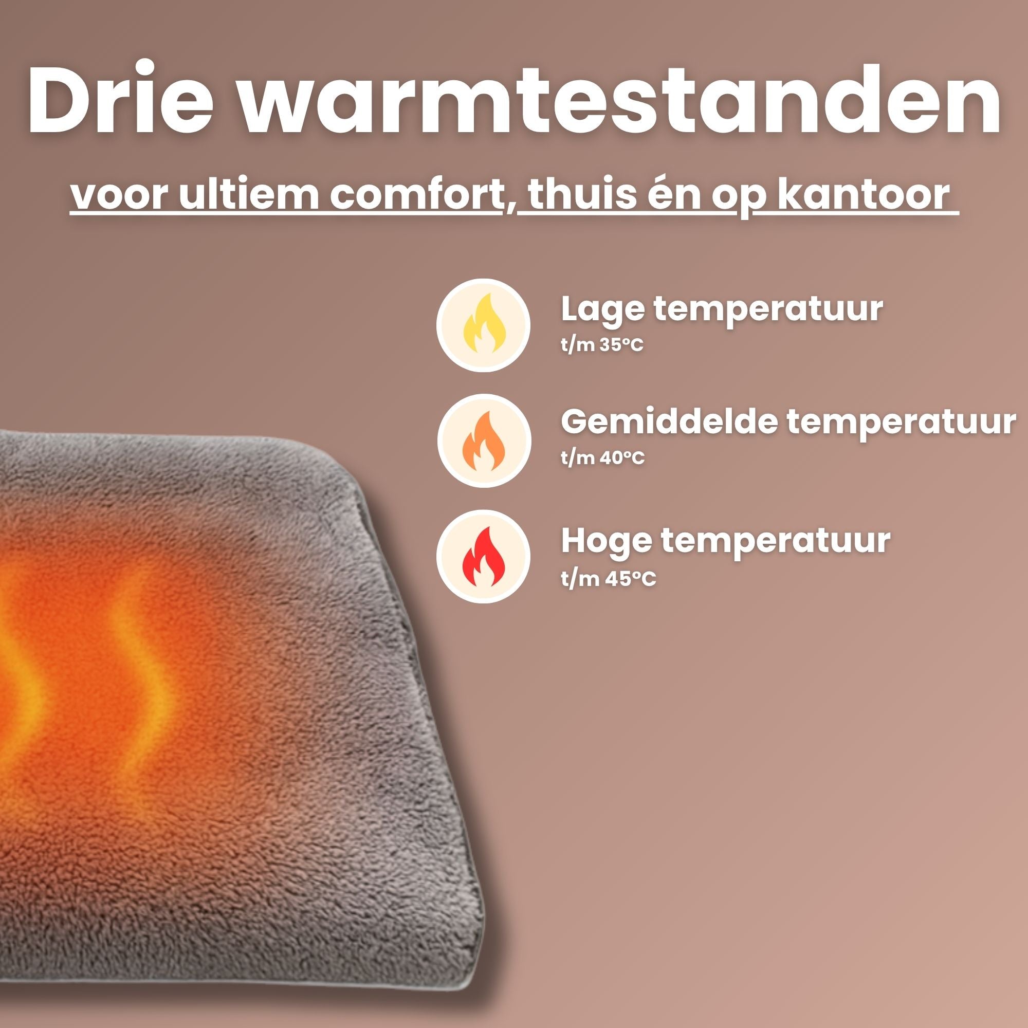 Warmtedeken Grijs | 16.000 mAh powerbank